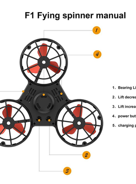 Mini Flying Fidget Spinner Flying Toy Finger Spinner Mini Re