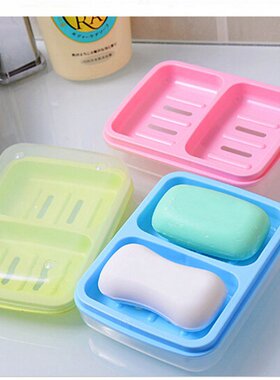 1pc Plastic/Silicone Box Draining Soap Dish Soap Box Plate L