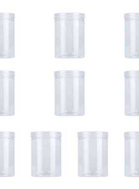 10 Pcs 500Ml Food Jar Sealed Transparent Plastic Kitchen Can