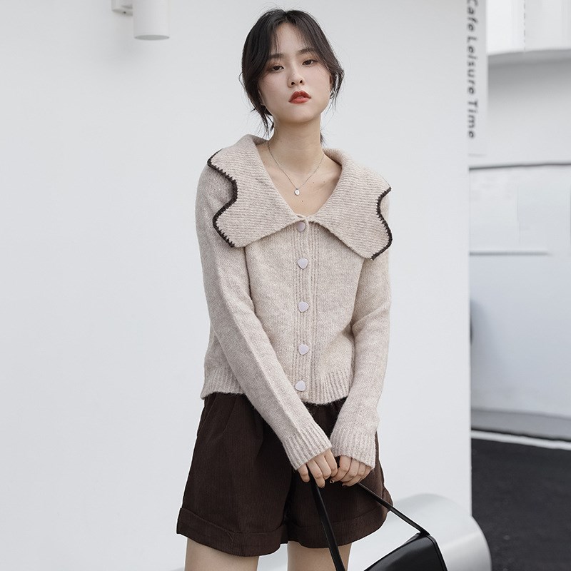 2021 autumn and winter new Korean cardigan wo - 图1