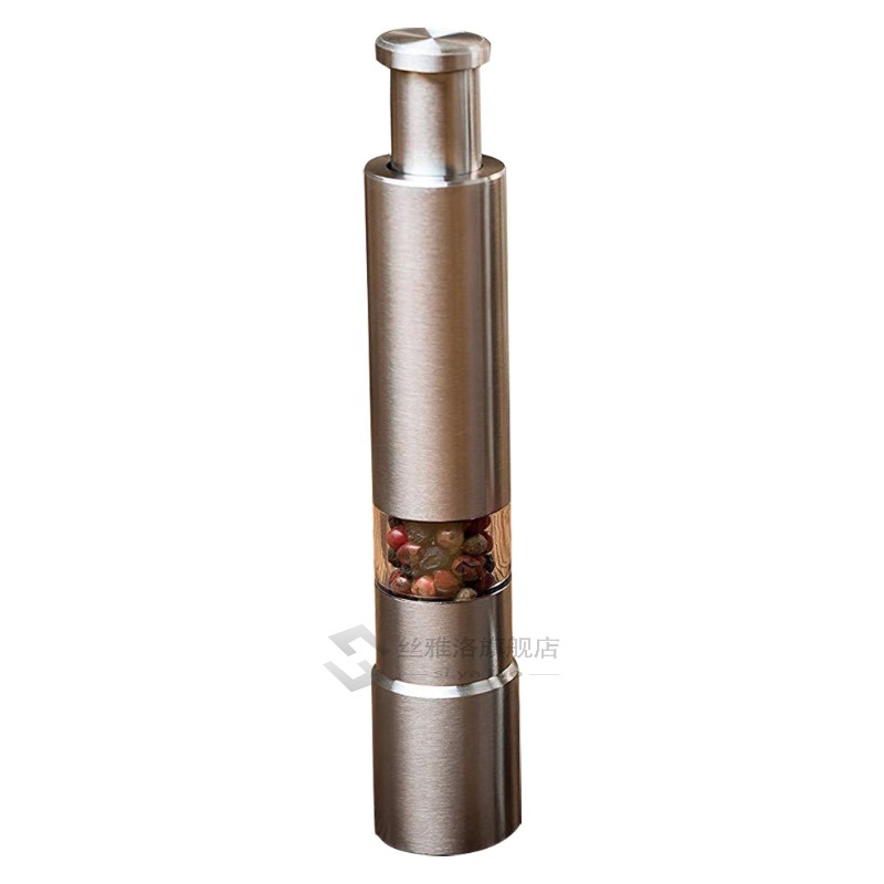 pepper Shaker ainless eel Thumb Push Salt Pepper Spice S-图0