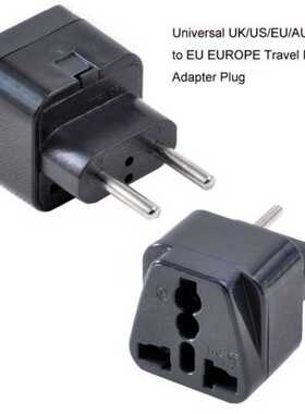 2 Pins Universal UK/US/EU/AU to EU Power Adapter Brasil Isra