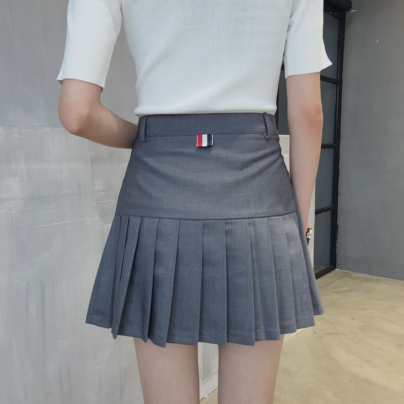 Harajuku Ulzzang High Waist Ball Denim Pleated Skirts Lolita - 图3