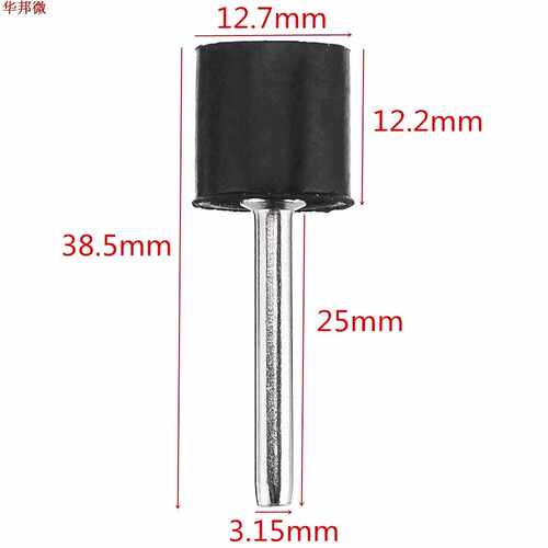 12pcs 1/8 Inch Shank Sanding Drum 12.7mm 6.3mm Rubber Mandre - 图3