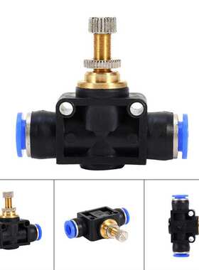 Pneumatic Quick Push In Fittings Air Flow Control Valve Join