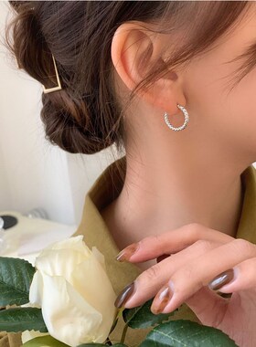 New 925 Sterling Silver Geometric Gypsophila Earrings Female