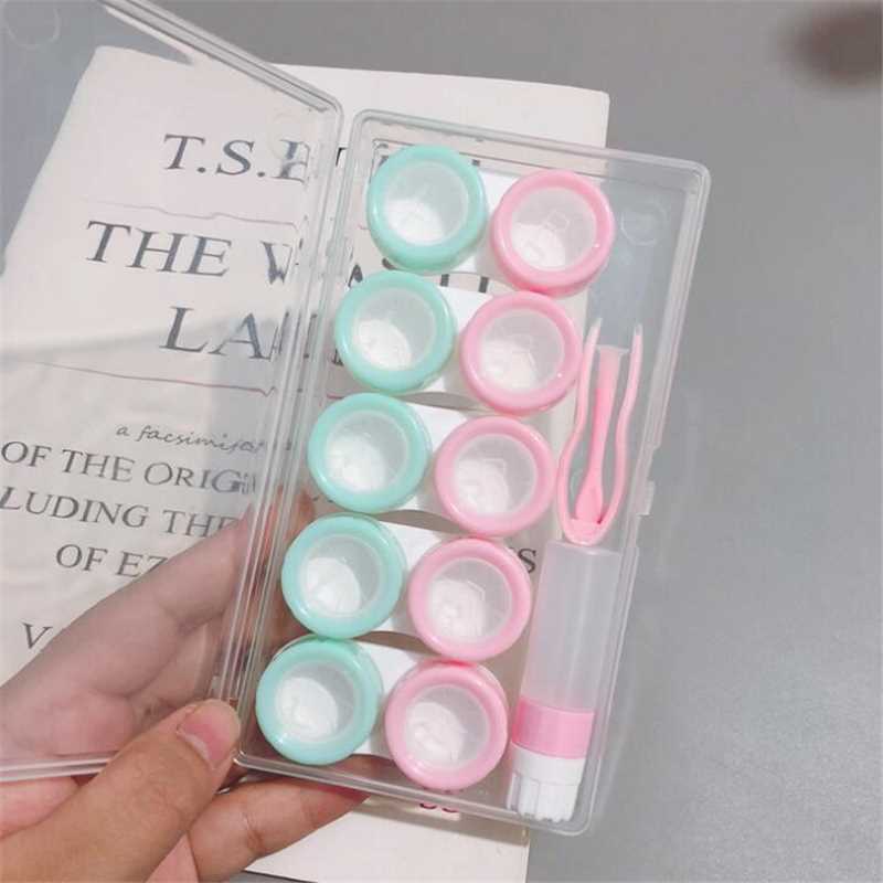 5Pairs Contact Lens Case Container Eye Contacts Women Travel - 图2