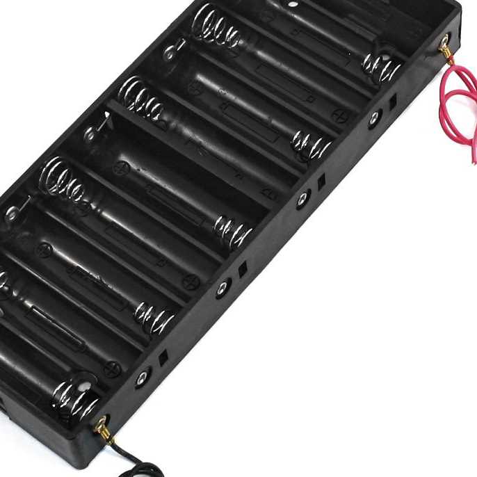 Shell Batteries Holder Box for 10 x 1.5V AA Battery-图0