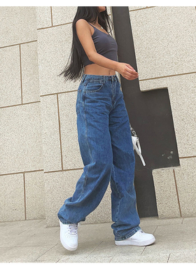 Blue jeans women's retro setwear pants plus size clo