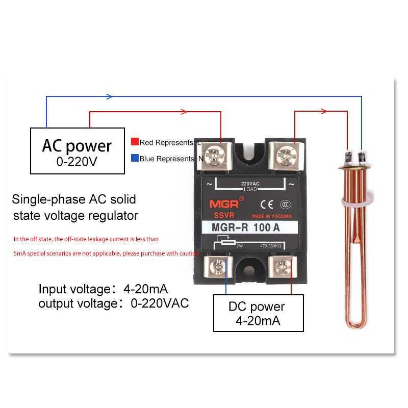 SSVR MGR 10A-120A 220VAC 2W Single Phase Solid State Relay V-图3