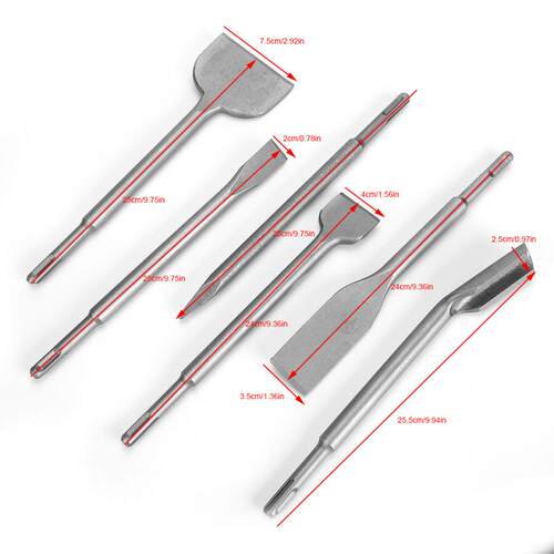 Useful hand Tool set 6pcs Hammer SDS Plus Drill Chisel Set - 图3