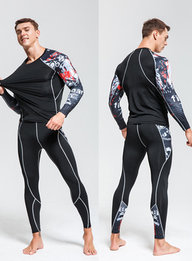 2022 Men	s Thermal Underwear Set MMA Tactics Leggings Sol