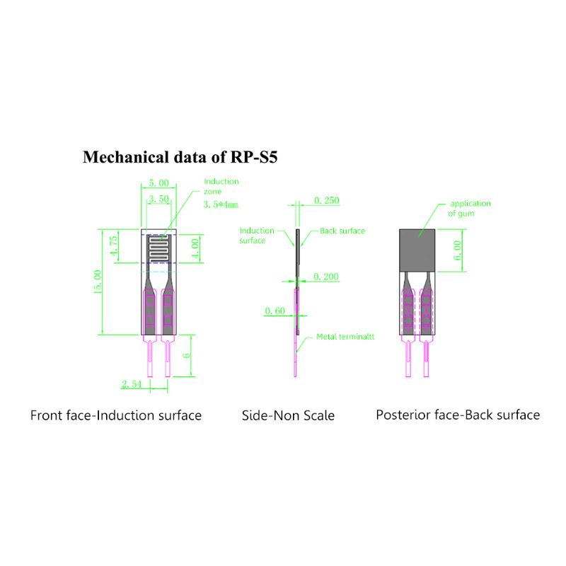 Hgh Accuracy 10g-1kg Pressure Sensor Smart Flexble Thn F-图3