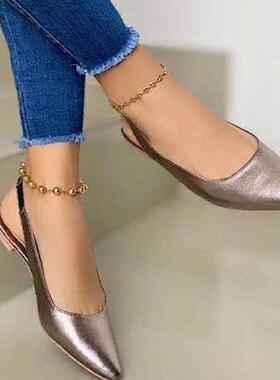 Summer Wedges Sandals Women Shoes Classic Pointed Toe Buckle