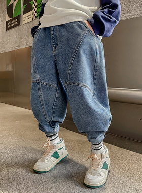 Boys Casual Jeans Long Trousers Spring Autumn Denim Pants Te