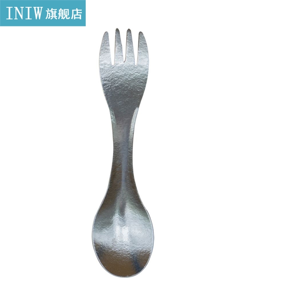 1PC 2in1 Outdoor Camping Picnic Spoon Fork Hiking Travel Tit-图0