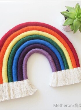 Nordic rainbow baby girl room decor kindergarten background
