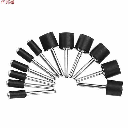 12pcs 1/8 Inch Shank Sanding Drum 12.7mm 6.3mm Rubber Mandre - 图0