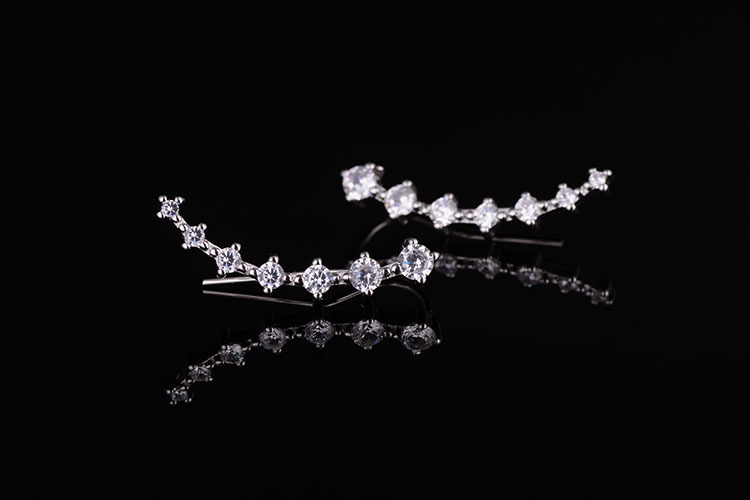 New Arrival Hot Sell Fashion Shiny Crystal 925 Sterling Silv - 图2