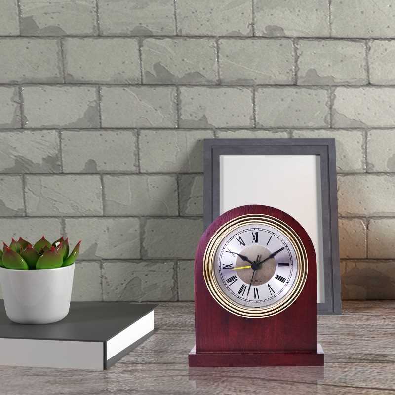 Classic Retro Alarm Clock Solid Wood Roman Digital Manual Ad - 图3