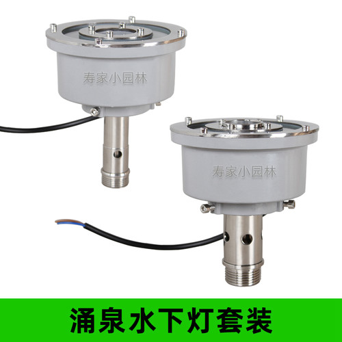 鼓泡涌泉喷头中孔水下灯七彩暖光低压带阀门喷泉水景景观酒店广场 - 图0