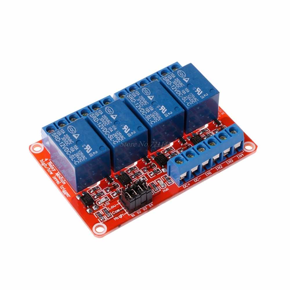 12 V 4 Channel Relay Module with Optocoupler Isolation Suppo - 图3