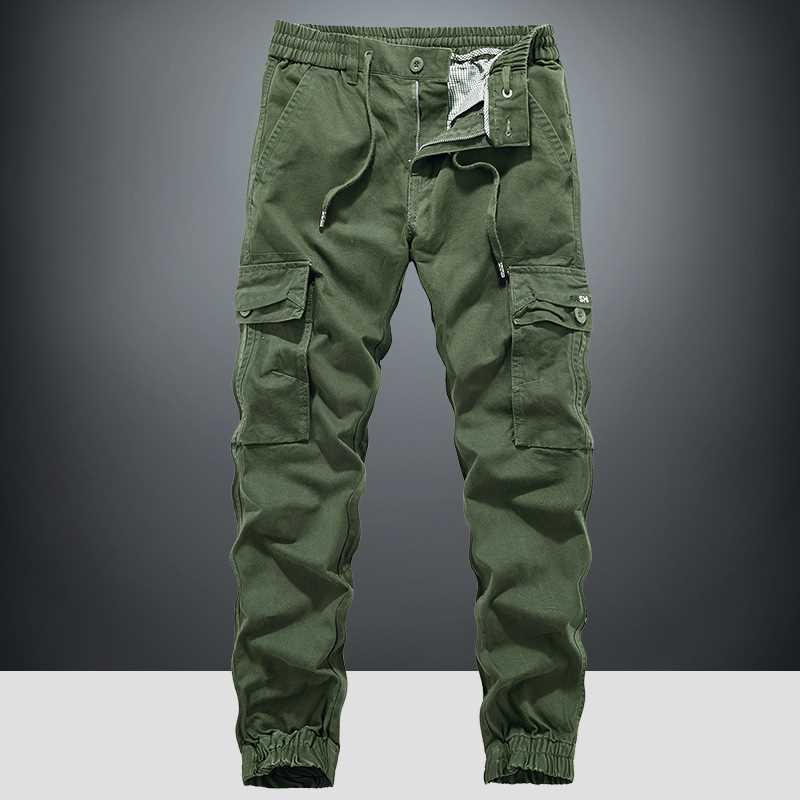 Mens Drawstring Pants Harajuku Cargo Trouser Sweatpants Male - 图1