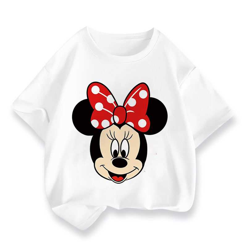 New Children's 4 Colors T Shirts Mickey Mouse Minnie Pri - 图2