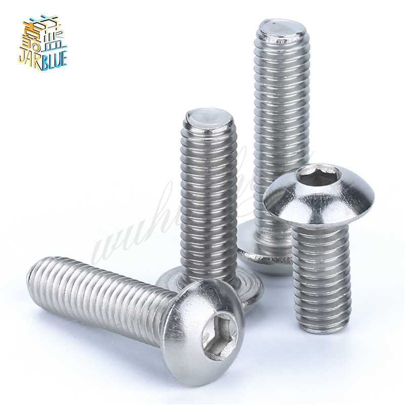 100pcs Or 50pcs Iso7380 M2 M2.5 M3 M4 M5 M6 Bolt A2-70 Butto - 图0