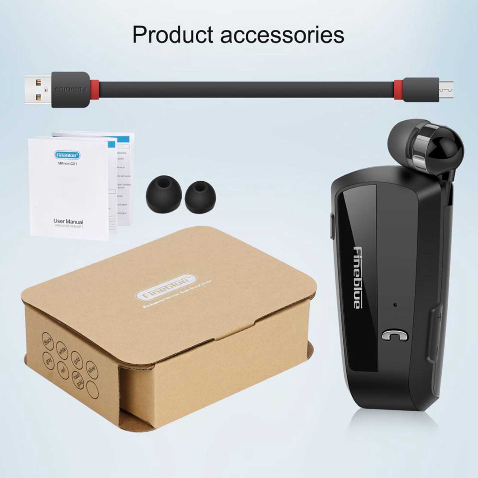 Fineblue F990 Newest Wireless business Bluetooth Headset Spo - 图3