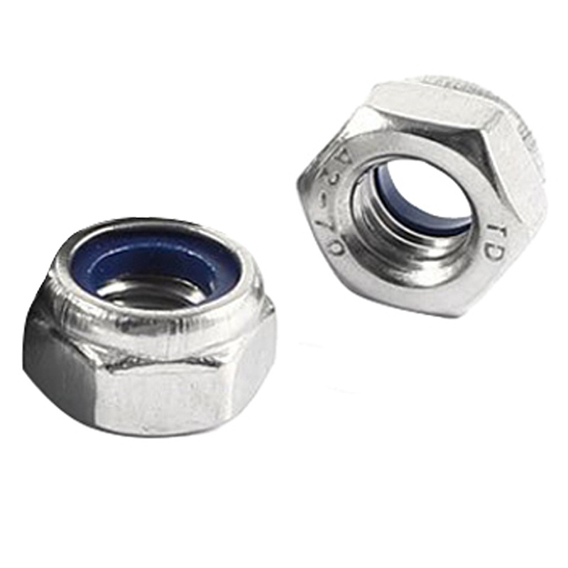 50 Pcs 304HC A2 70 Hex Nylock Lock Nut M8 8mm - 图1