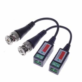 10 Pairs (20 Pieces) Twisted BNC CCTV Video Balun Passive Tra