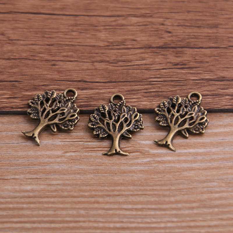 0PCS 16*21mm Plant Charms ree Pendant Two Color  Retro J - 图1