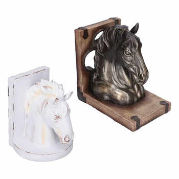 Stone Multifunctional Horse Head Sculpture Resin Horse Booke