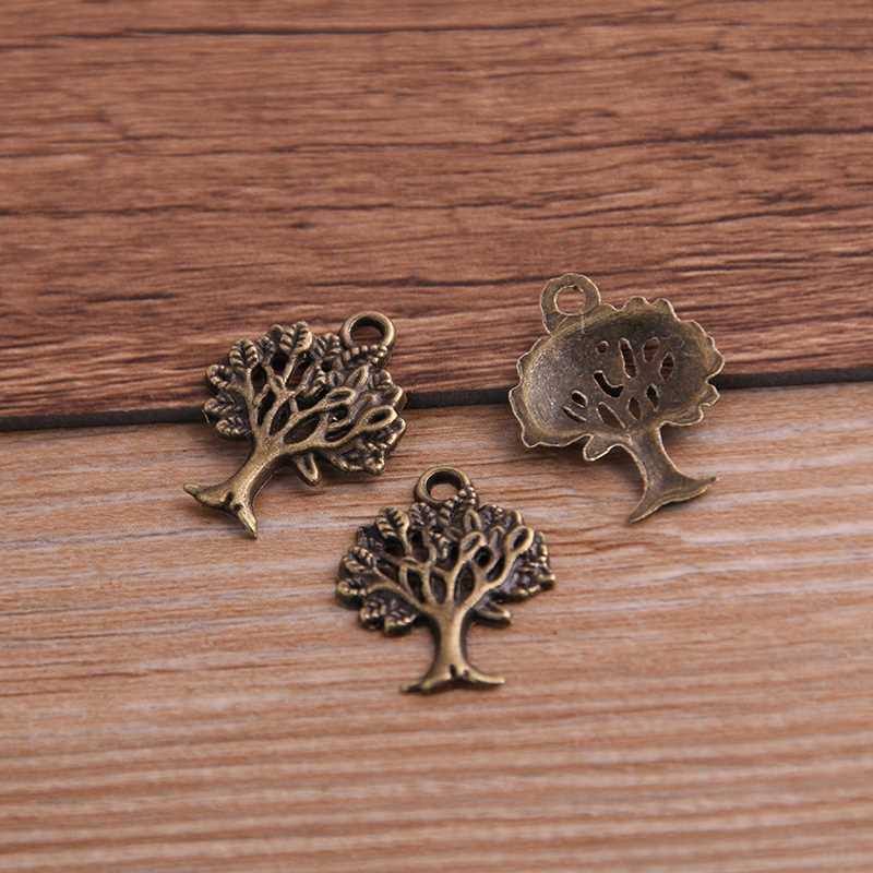 0PCS 16*21mm Plant Charms ree Pendant Two Color  Retro J - 图2