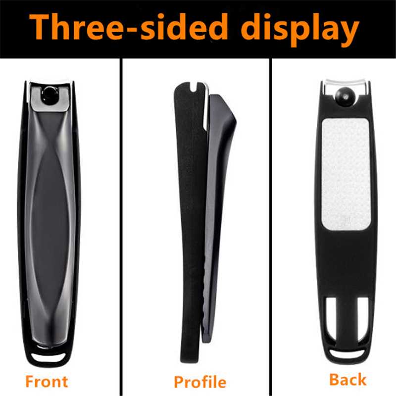 Stainless Steel Nail Clippers With Anti-splash cover Trimmer - 图1