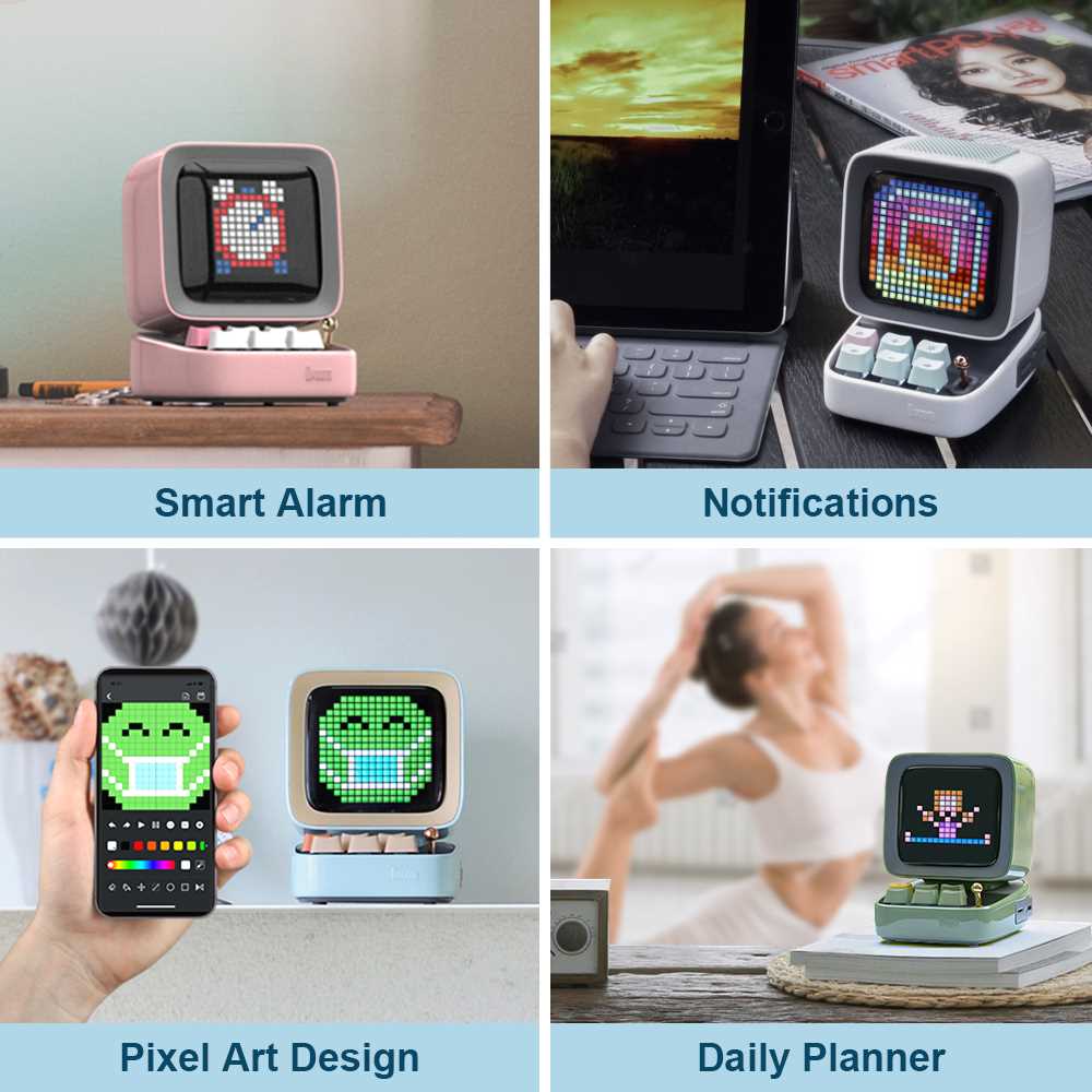 Ditoo Retro Pixel art Bluetooth Portable Speaker Alarm Clock - 图1