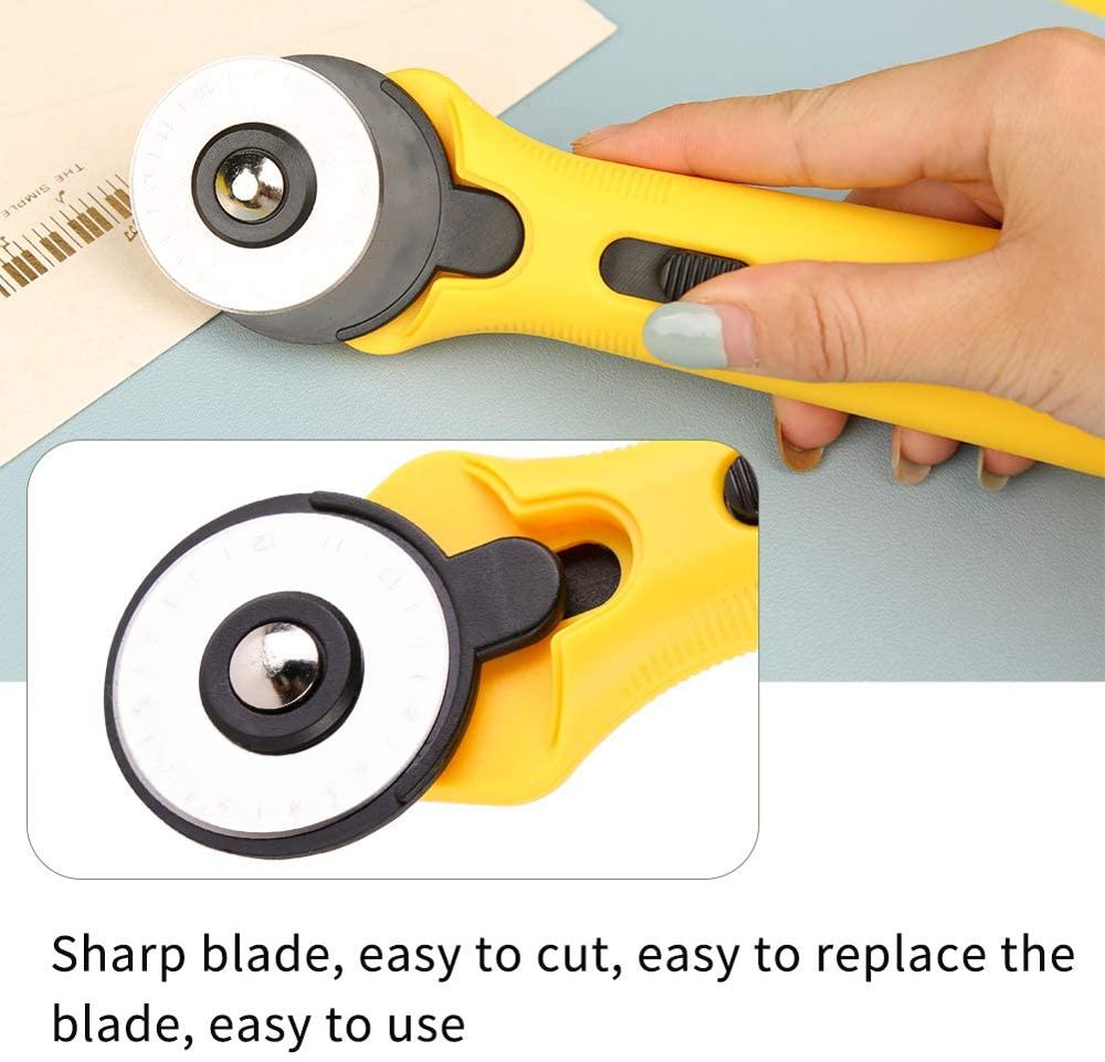 45mm Yellow Professional Rotary Cutter, Handheld Portable Co - 图0