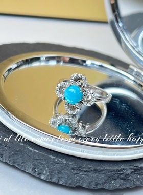 原创设计天然拉利玛睡美人戒指