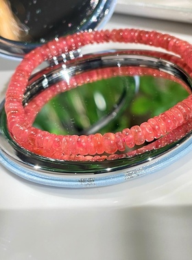 女水晶情侣礼物甜美红纹石手链