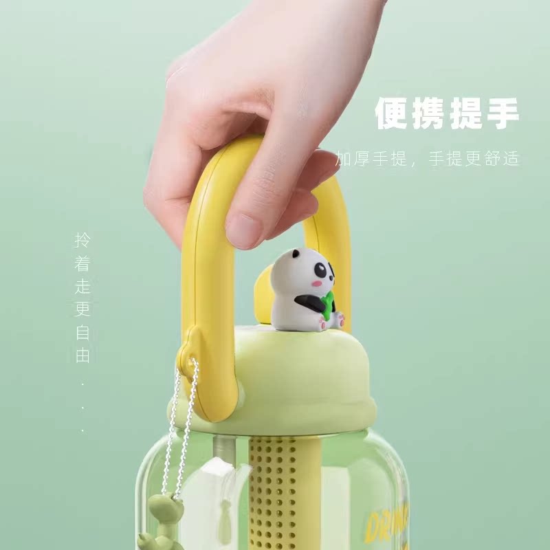可爱大肚水杯女2026新款高颜值女生儿童吸管杯大容量水壶夏天杯子