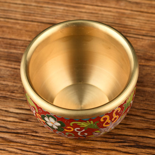 程老师正宗景泰蓝老货如意缸北京特色家居装饰工艺品铜胎珐琅摆件 - 图0