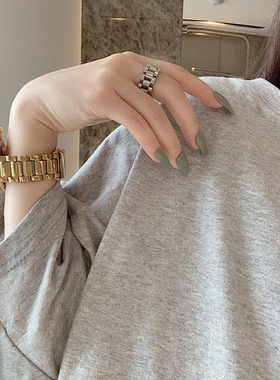 个性戒指钛钢欧美女保色