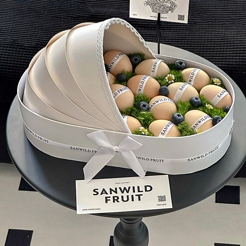 网红法式果礼闺蜜朋友月子礼鸡蛋花篮摇篮坐月子仪式感新生儿礼物,淘宝优惠券,粉丝福利购,淘宝优惠卷