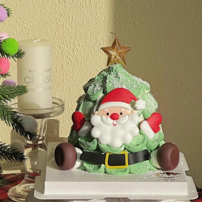 2024圣诞节造型圣诞老人蛋糕装饰软胶小脚雪花星星蜡烛烘焙插件,淘宝优惠券,粉丝福利购,淘宝优惠卷