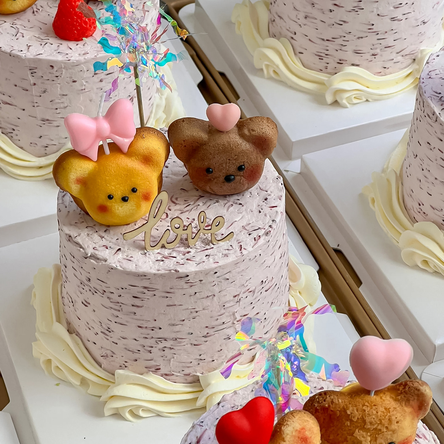 浪漫520情人节4寸杨梅荔枝蛋糕装饰玛德琳小熊迷你帽皇冠爱心插件,淘宝优惠券,粉丝福利购,淘宝优惠卷