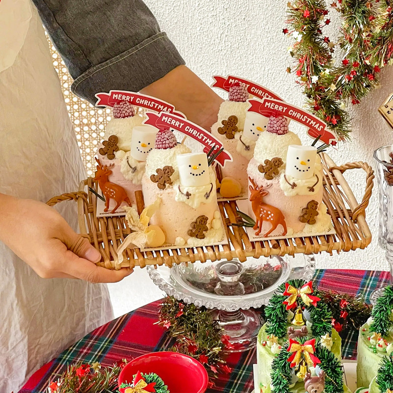 2025网红圣诞节拼盘蛋糕装饰主题迷你小蛋糕小熊蜡烛草圈圣诞树,淘宝优惠券,粉丝福利购,淘宝优惠卷