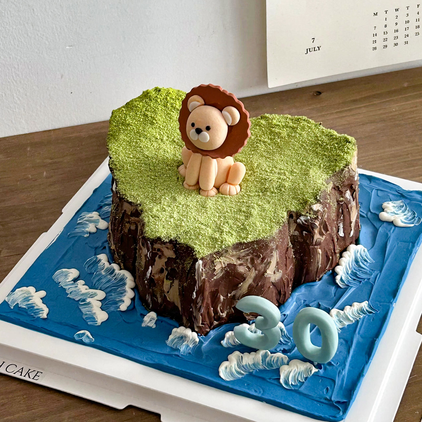 2025微景观山峰海上孤岛创意狮子座生日蛋糕装饰甜品动物摆件,淘宝优惠券,粉丝福利购,淘宝优惠卷