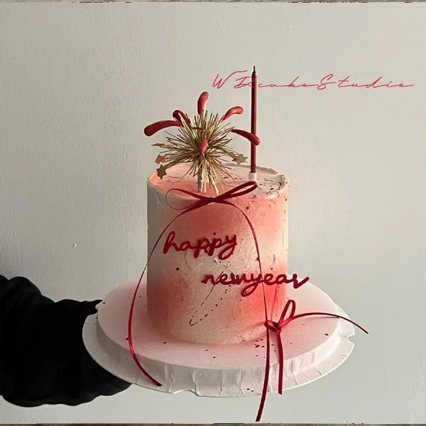 2026新年跨年除夕礼花雨丝蛋糕装饰英文亚克力插件DIY蝴蝶结丝带,淘宝优惠券,粉丝福利购,淘宝优惠卷