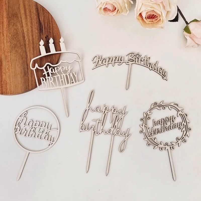 森系手写字母简约木质生日蛋糕装饰插牌英文生日快乐烘焙插件,淘宝优惠券,粉丝福利购,淘宝优惠卷